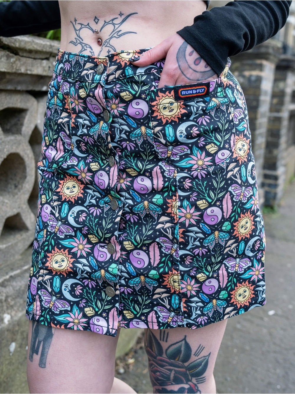 Run & Fly boho summer A line skirt